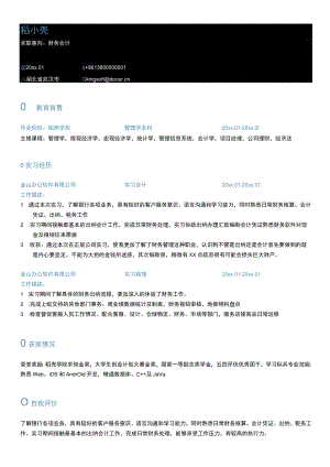 财务会计实习简历.docx