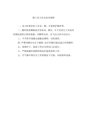 锻工实习安全技术规程.docx