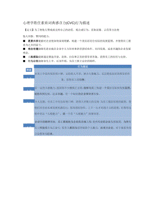 心理学胜任素质词典感召力（CVC）行为描述.docx