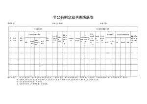 非公有制企业调查摸底表.docx