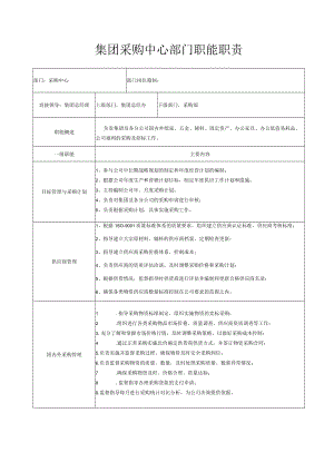 采购中心部门职能职责.docx