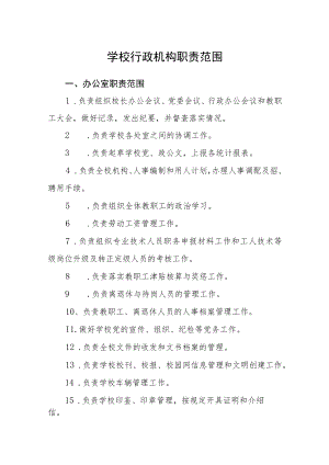 学校行政机构职责范围.docx