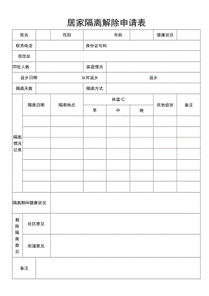 居家隔离解除申请表.docx