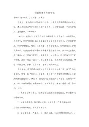 项目经理年终发言稿.docx