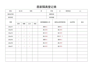 居家隔离登记表.docx