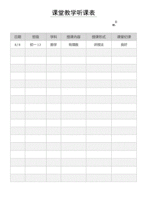 课堂教学听课记录表.docx
