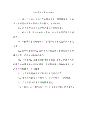 心血管实验室安全规则.docx
