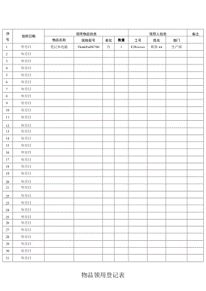 物品领用登记表.docx