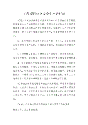 工程项目建立安全生产责任制.docx