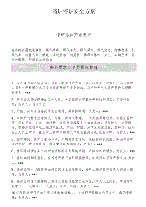高炉停炉安全方案（17页）.docx