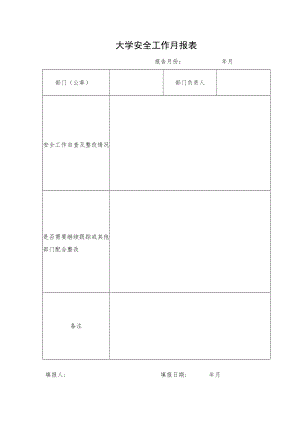 安全月报表.docx