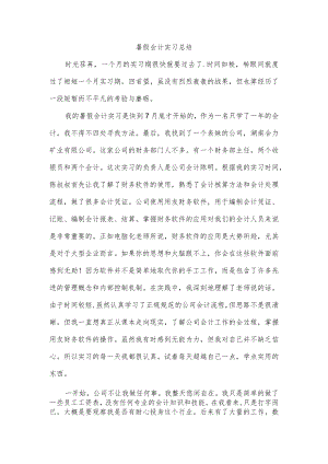 暑假会计实习总结.docx