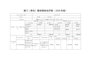部门单位整体绩效自评020年度.docx