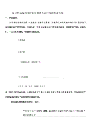 氮化铝基板翘曲度非接触激光在线检测初步方案.docx