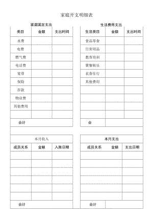 家庭开支明细表.docx