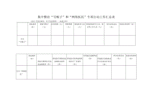 集中整治“号贩子”和“网络医托”专项行动工作汇总表.docx