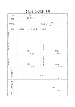 学生违纪处理报批表.docx