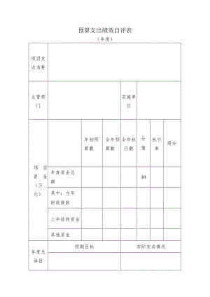 预算支出绩效自评表.docx