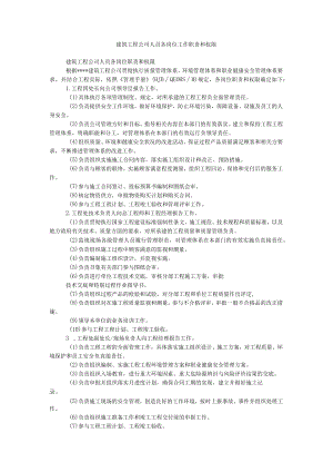 建筑工程公司人员各岗位工作职责和权限.docx