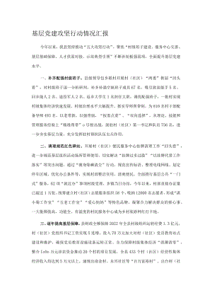 基层党建攻坚行动情况汇报 .docx