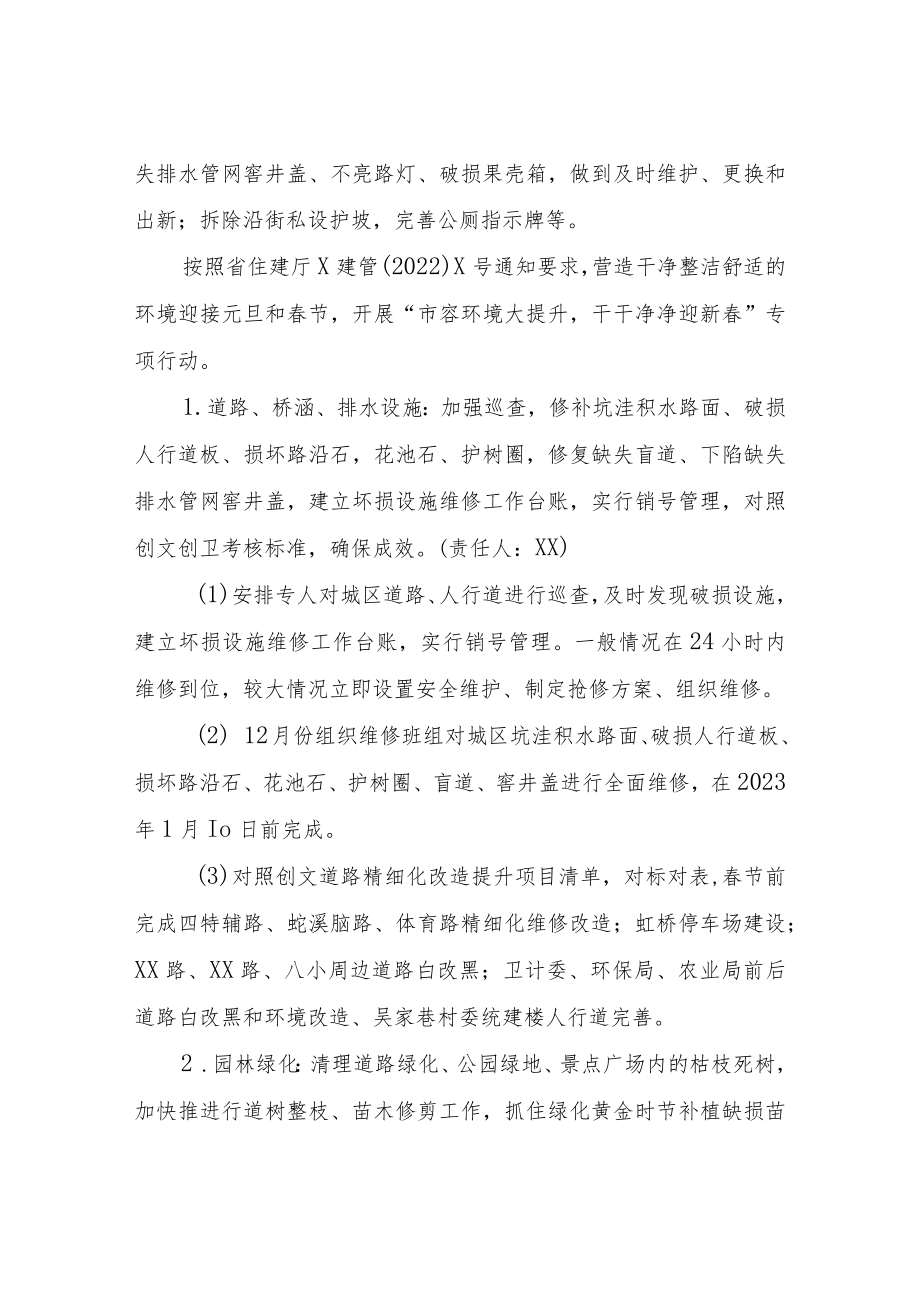 城管局2023年春节前创文创卫市政基础设施专项整治工作方案.docx_第2页