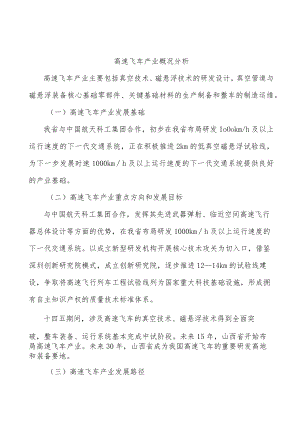 高速飞车产业概况分析.docx