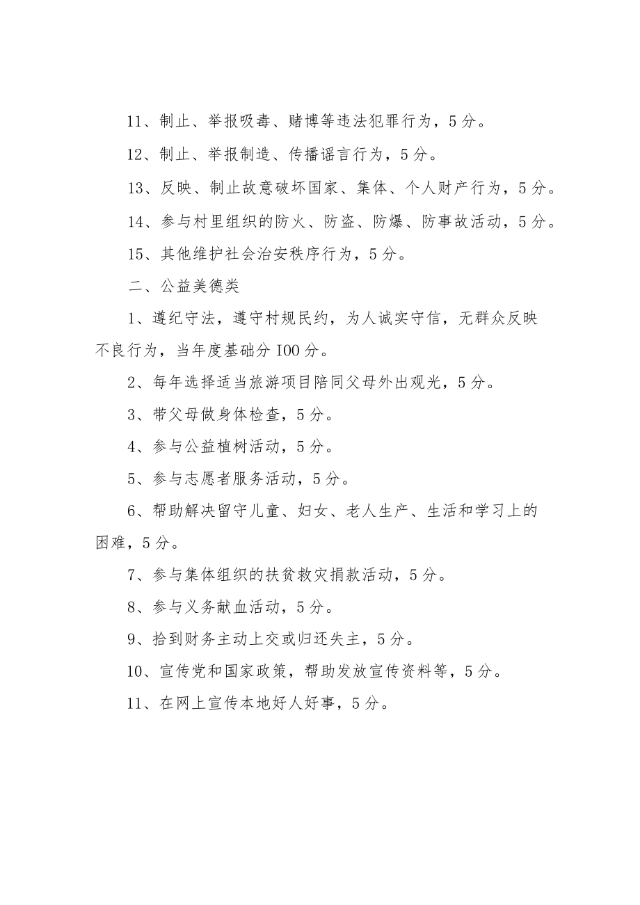 XX镇乡村治理“积分制”管理办法指导意见.docx_第2页