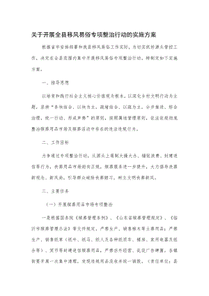 关于开展全县移风易俗专项整治行动的实施方案.docx