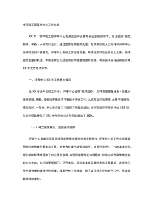 市环境工程评审中心工作总结.docx