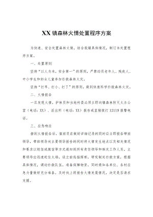 XX镇森林火情处置程序方案.docx