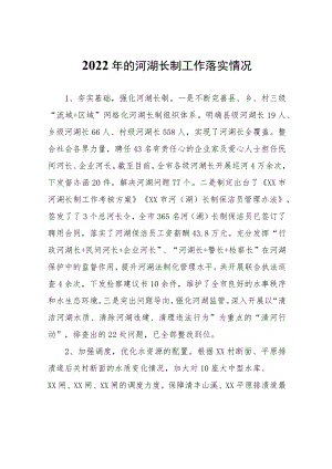 2022年的河湖长制工作落实情况.docx