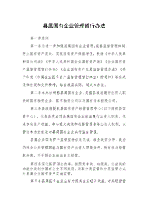 县属国有企业管理暂行办法.docx