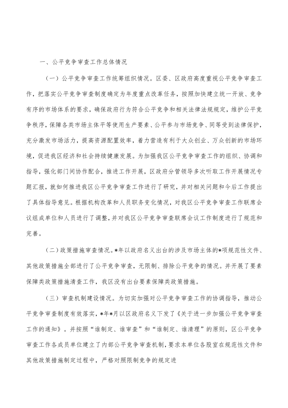 2022年公平竞争审查报告.docx_第1页