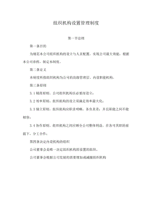 组织机构设置管理制度(13页)..docx