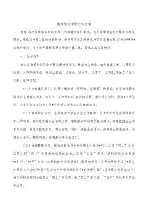 精准服务市场主体方案.docx