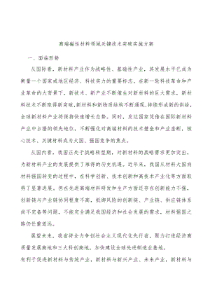 高端磁性材料领域关键技术突破实施方案.docx