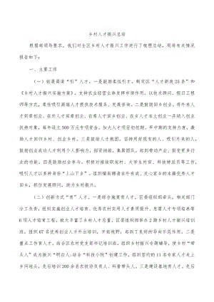 乡村人才振兴总结.docx
