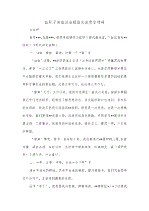 挂职干部座谈会经验交流发言材料_2.docx
