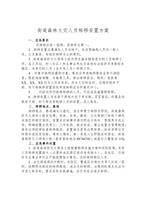 街道森林火灾人员转移安置方案.docx