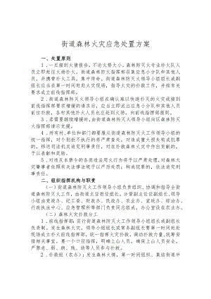 街道森林火灾应急处置方案.docx
