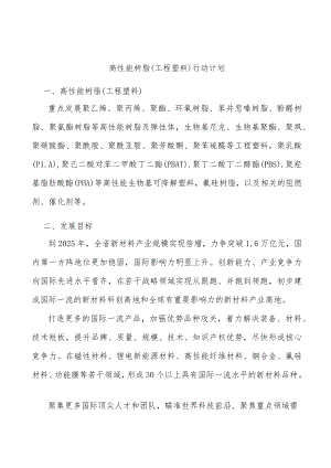 高性能树脂（工程塑料）行动计划.docx