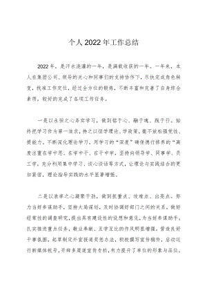 个人2022年工作总结.docx