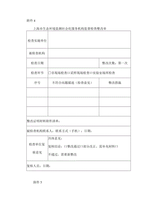 上海市生态环境监测社会化服务机构监督检查整改单.docx