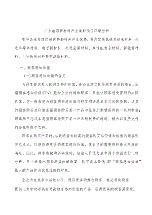 广东前沿新材料产业集群项目环境分析.docx