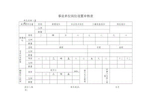 事业单位岗位设置审核表.docx