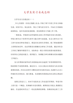 大学生实习自我总结.docx