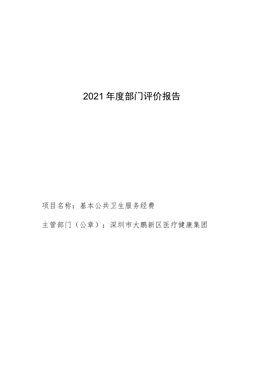 2021年度部门评价报告.docx_第1页