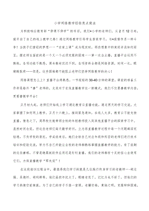 小学网络教学经验亮点做法.docx