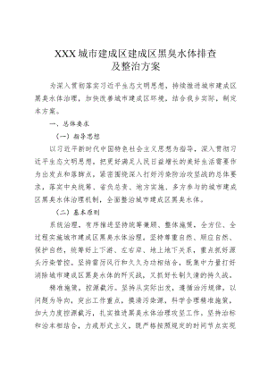 XXX城市建成区黑臭水体排查及整治方案.docx