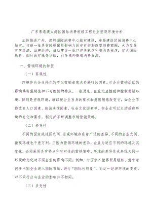 广东粤港澳大湾区国际消费枢纽工程行业宏观环境分析.docx